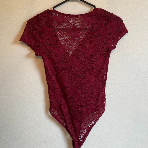 Willow - Red Lace BodySuit - Small - Picture 4 of 4
